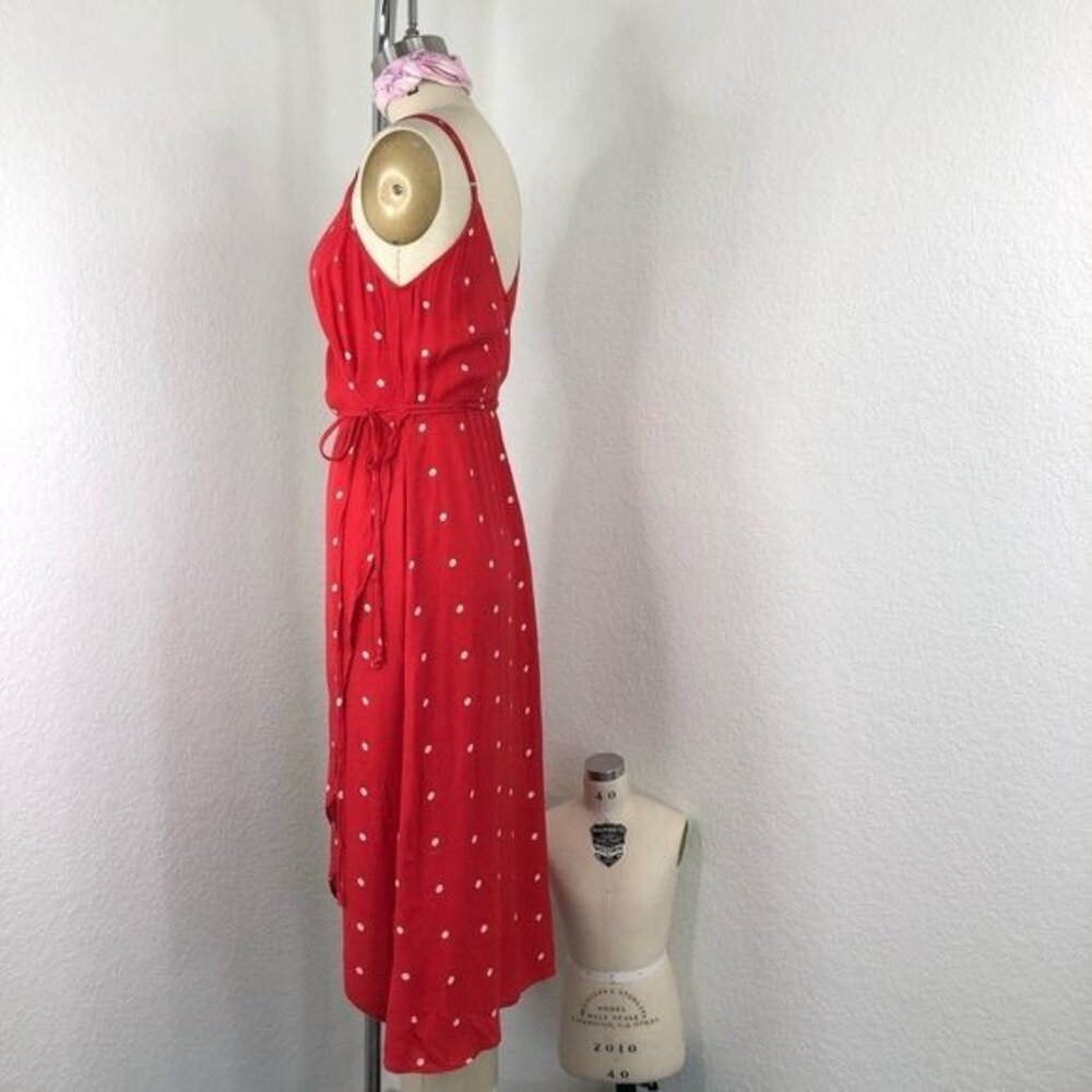 Reformation Anouk Polka Dot Wrap Dress Frill Tulip - Picture 7 of 14